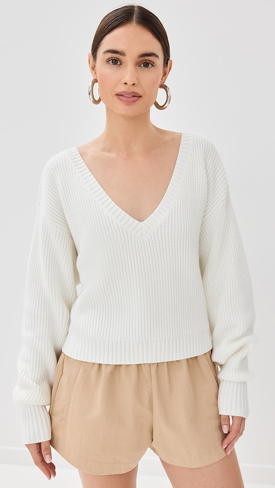 Good American Cozy Deep V Sweater | Shopbop | Shopbop