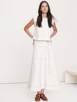 Denim Belted Maxi Skirt | Banana Republic (US)