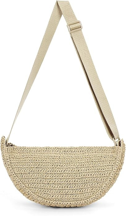 Straw Crossbody Bag Woven Purses for Women 2024 Summer Beach Straw Purse Fashion Handmade Shoulde... | Amazon (US)