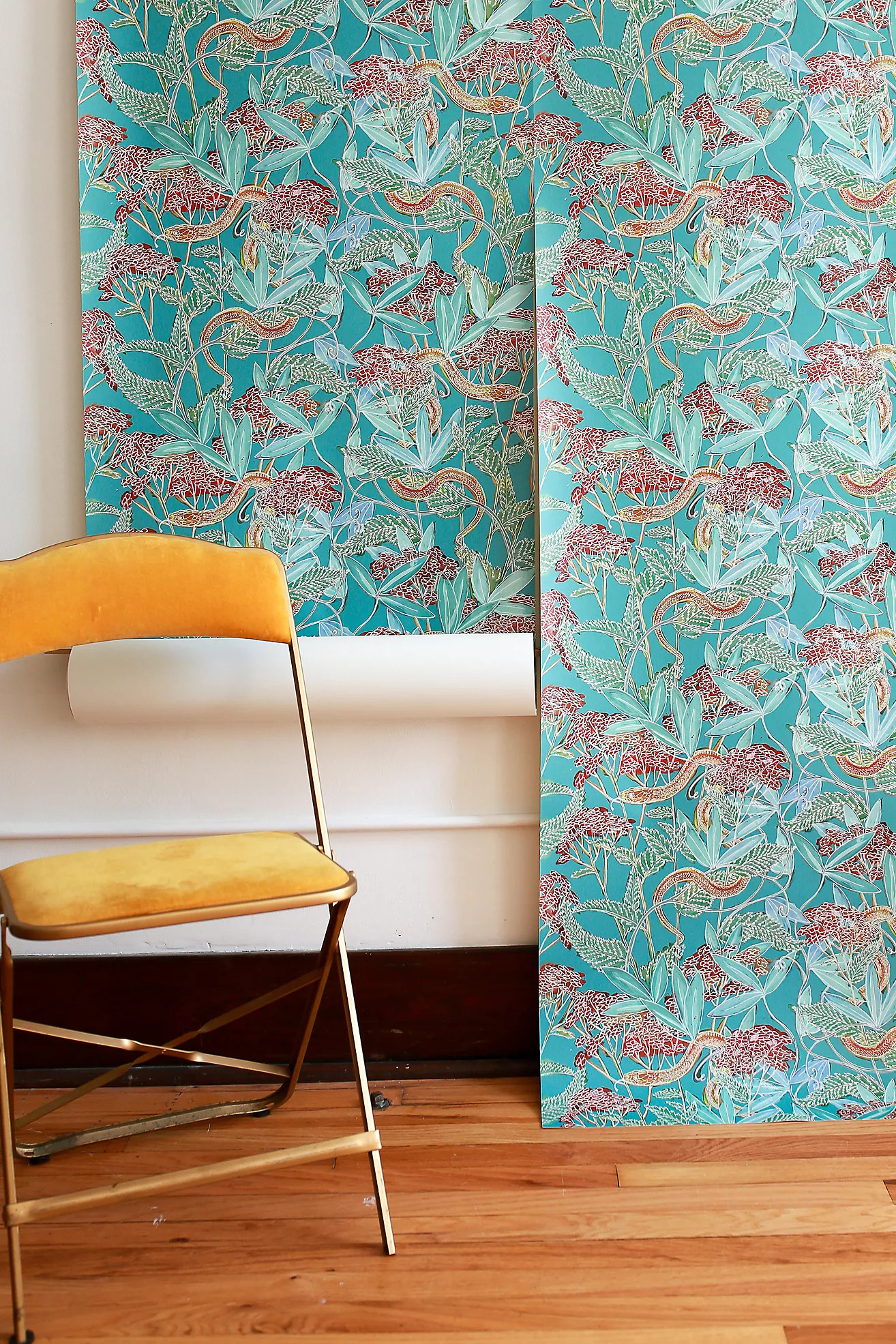 Poppy Print Studio Garden Snake Wallpaper | Anthropologie (US)