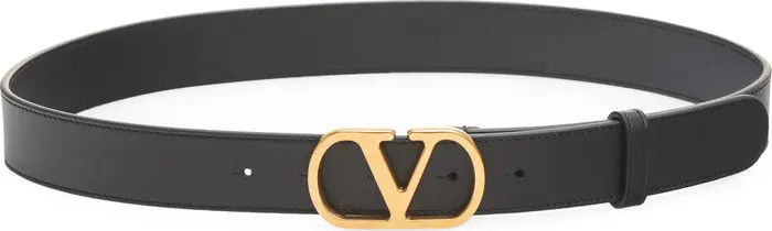 VLOGO Buckle Signature Leather Belt | Nordstrom