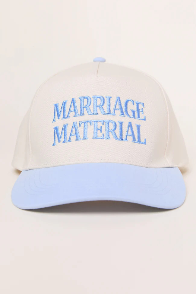 Marriage Material Blue Trucker Hat | Pink Lily