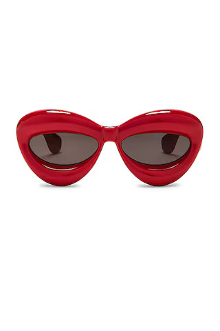 Loewe Inflated Cat Eye Sunglasses in Red | FWRD 