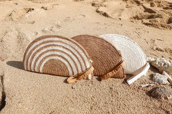 Natural Palm Leaf Woven Clutch Bag Perfect for Valentines Gifts, Birthday Gift, Half moon Shape S... | Etsy (US)