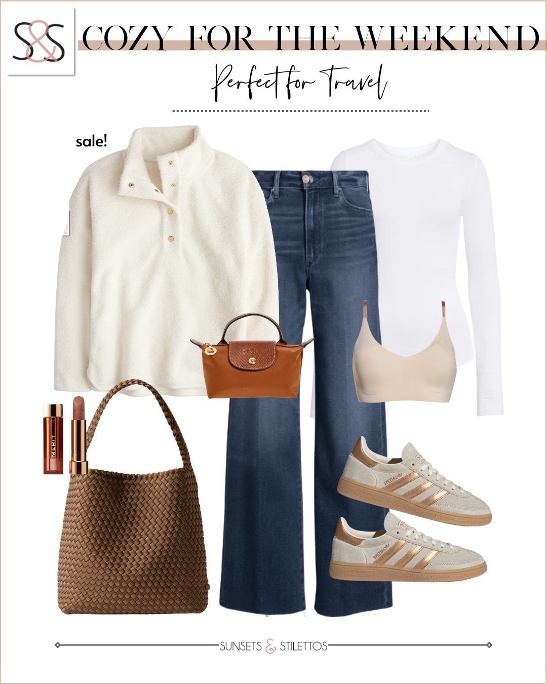 This is my go-to travel outfit when I want to stay comfortable without sacrificing style. The layers are easy, the jeans hold their shape all day, and the sneakers make walking a breeze.

travel outfit idea, cozy weekend look, wide leg jeans, casual fall style over 40, airport outfit, neutral layers, comfortable sneakers

#LTKTravel #LTKHoliday #LTKOver40