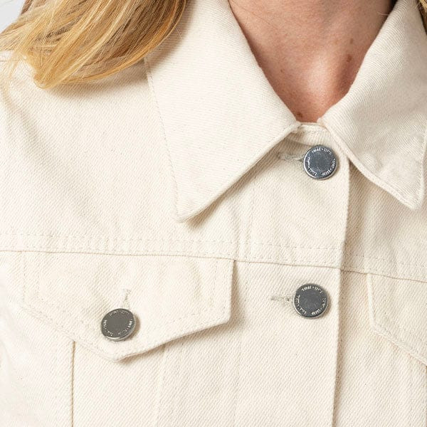 Bowie Denim Jacket - Cream | Saint + Sofia
