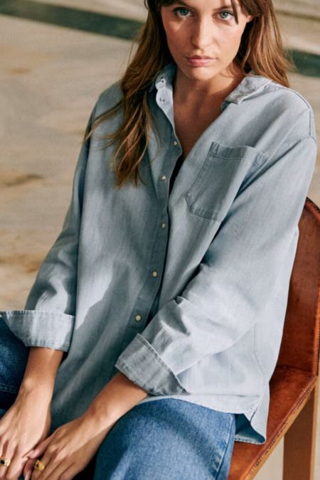 I have high hopes for this denim shirt…ordering in a size 6 as it runs large. ⚡️

#LTKTravel #LTKWorkwear #LTKStyleTip