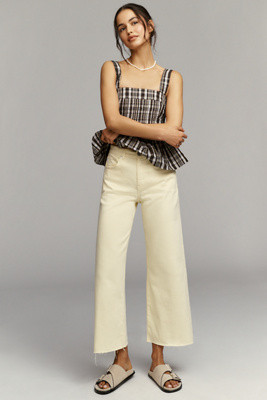 AG Saige High-Rise Crop Wide Leg Jeans | Anthropologie (US)