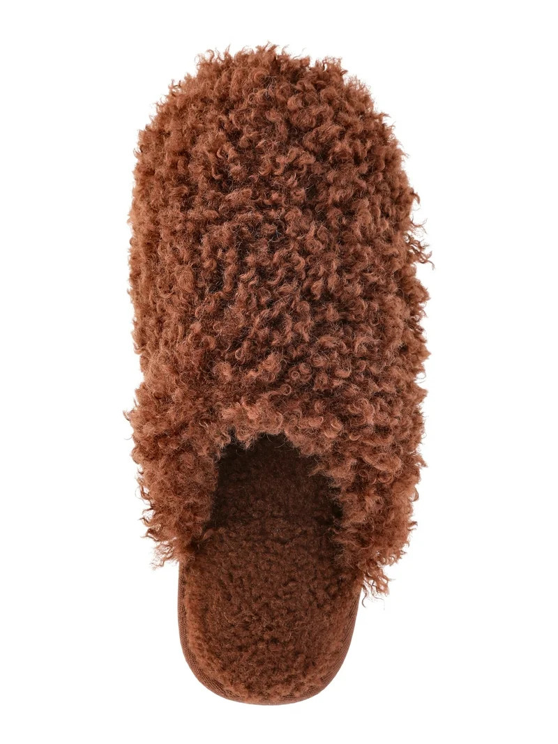 No Boundaries Women's Fuzzy Platform Slippers | Walmart (US)