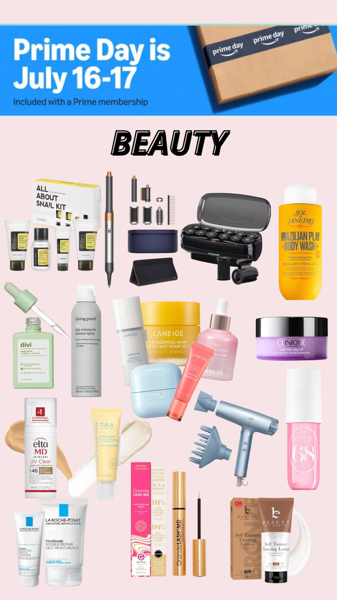 My top beauty picks for Amazon Prime Day! 

amazon must haves, amazon finds, amazon sale, prime day deals, amazon prime day, amazon beauty, beauty products, skincare, makeup, self tanner, hair care, hair dryer, dyson airwrap, snail kit skincare, living proof, divi hair oil, sunscreen, conair hot rollers, laneige, sol de janeiro, grande lash serum 

#LTKBeauty #LTKFindsUnder100 #LTKSaleAlert