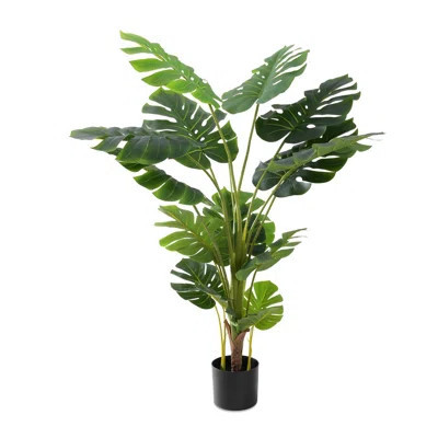 Artificial Tree-Faux Plants Indoor Outdoor 5FT Artificial Monstera Fake Tall Tree | Wayfair North America