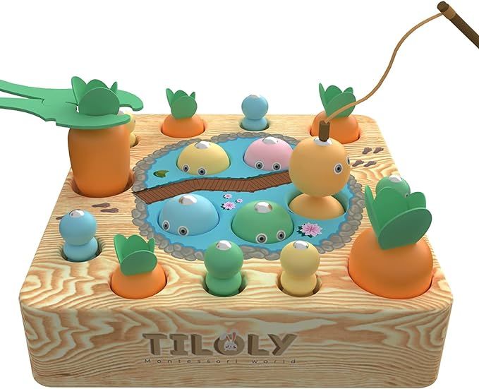 Tiloly Montessori Wooden Toys for 1 Year Old & Up, Magnetic Fishing Game, Montessori Toys for 2 Y... | Amazon (US)