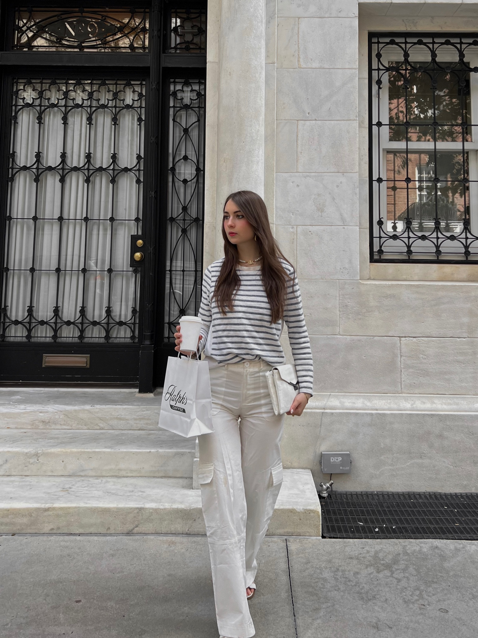 Luna Mid Rise Cargo Pant Off White curated on LTK