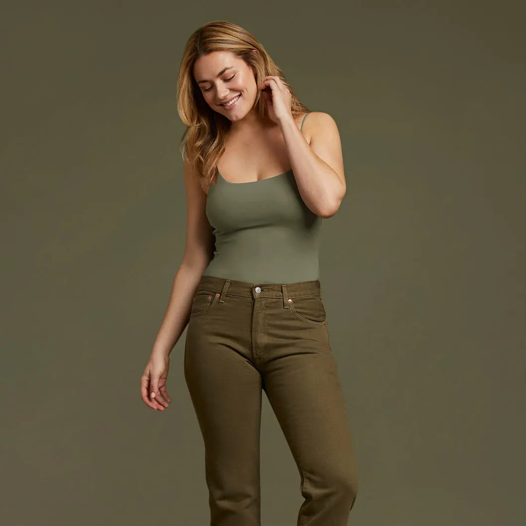 Women's Cami Bodysuit | Dark Olive - nuuds | nuuds