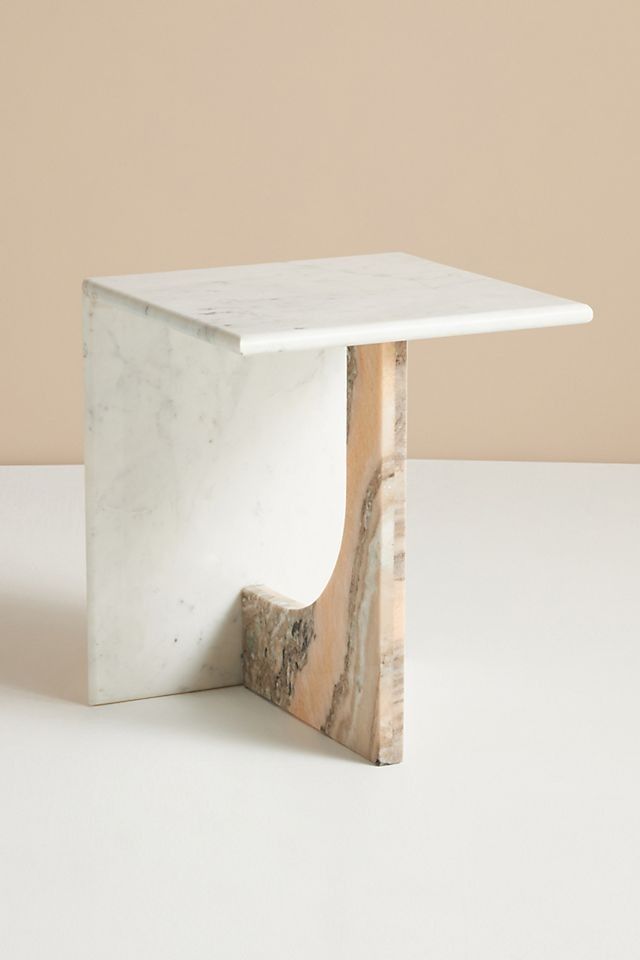 Beau Pieced Marble Side Table | Anthropologie (US)