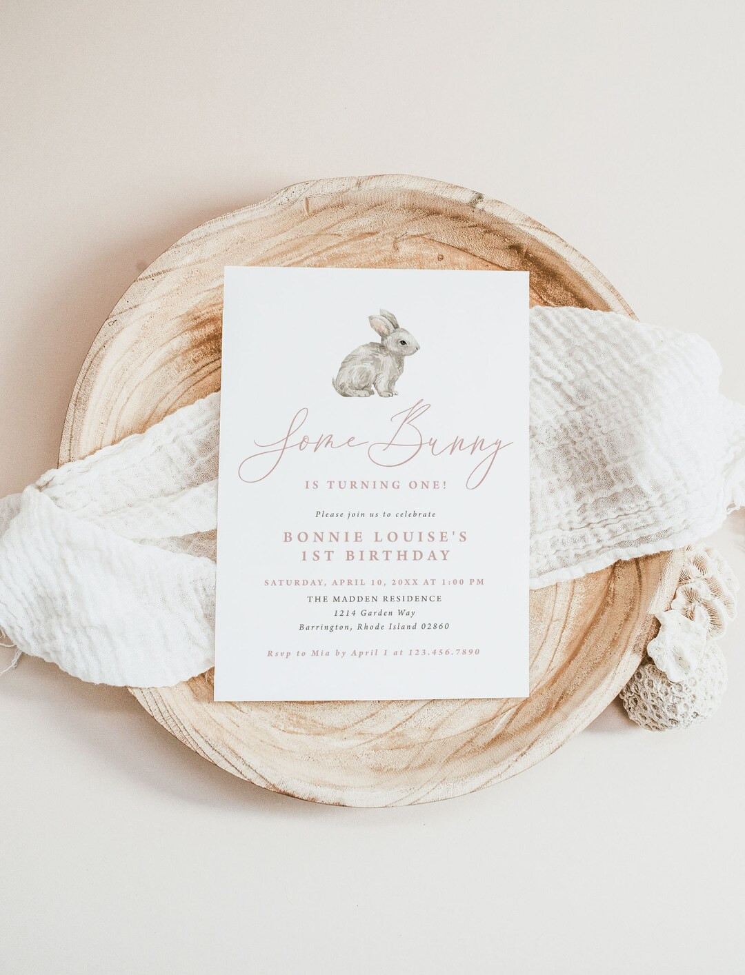 BONNIE Some Bunny is ONE A Little Bunny Easter Spring - Etsy | Etsy (US)