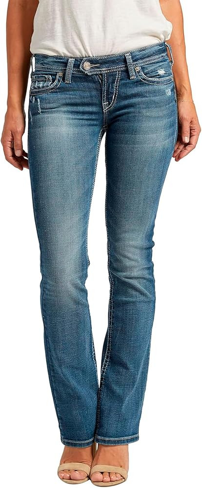 Silver Jeans Co. Women's, Tuesday Low Rise Slim Bootcut Jeans | Amazon (US)