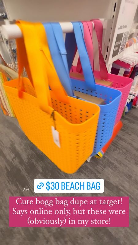 I love these beach bags at target! They come in 3 colors and are only $30! A great bogg bag dupe because they're plastic and can hold a ton and easily be wiped down! Linked the original bogg bag too as well as a Walmart jelly tote that everyone's been loving!

Bogg bag dupe, beach bag under $50, beach bag under $30, beach day, pool day, summer must haves, end of school gift, happy summer gift, start of summer gift, resort wear, beach vacation  

#LTKswim #LTKfamily #LTKtravel