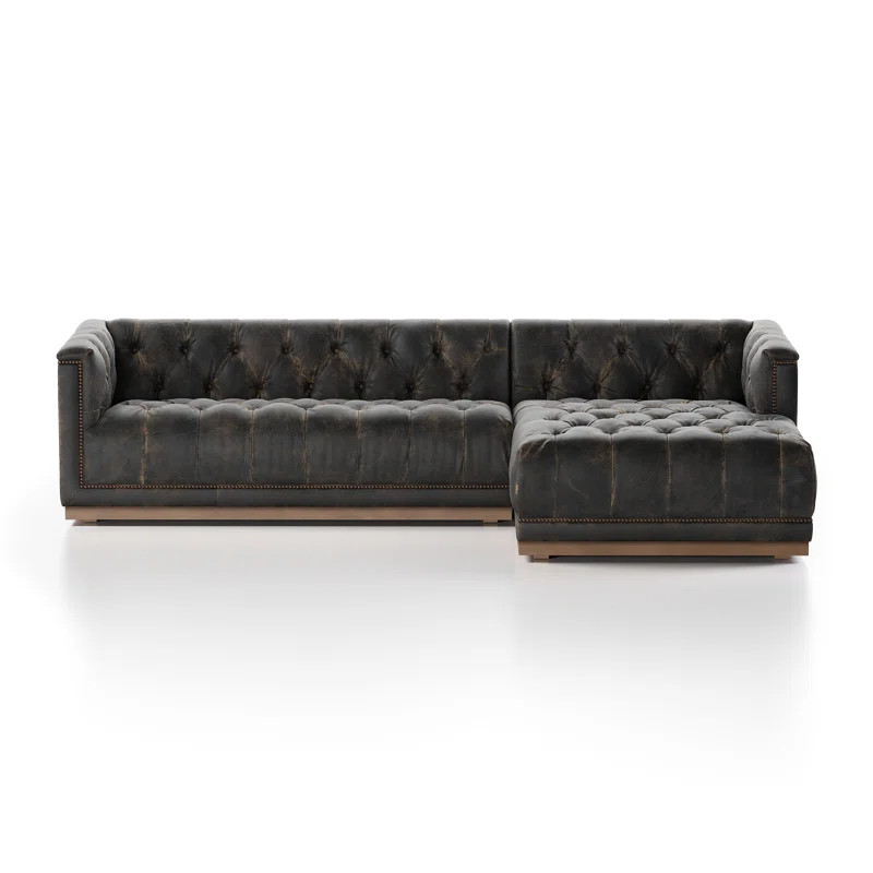 Leela 108.5" Wide Genuine Leather Sofa & Chaise | Wayfair North America