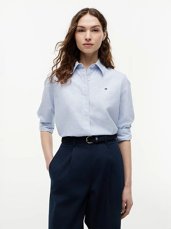 Relaxed Fit Yarn Dyed Oxford Shirt | Tommy Hilfiger UK