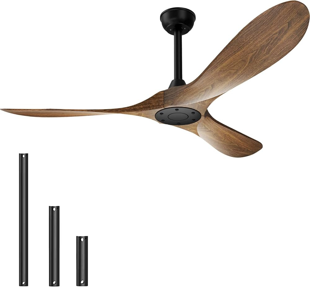 alescu Outdoor Ceiling Fan 52" with Remote Control,Modern Reversible DC Motor for Patio Bedroom L... | Amazon (US)