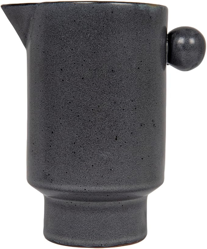 Creative Co-Op Modern Small Stoneware Pitcher or Vase, Charcoal Grey | Amazon (US)