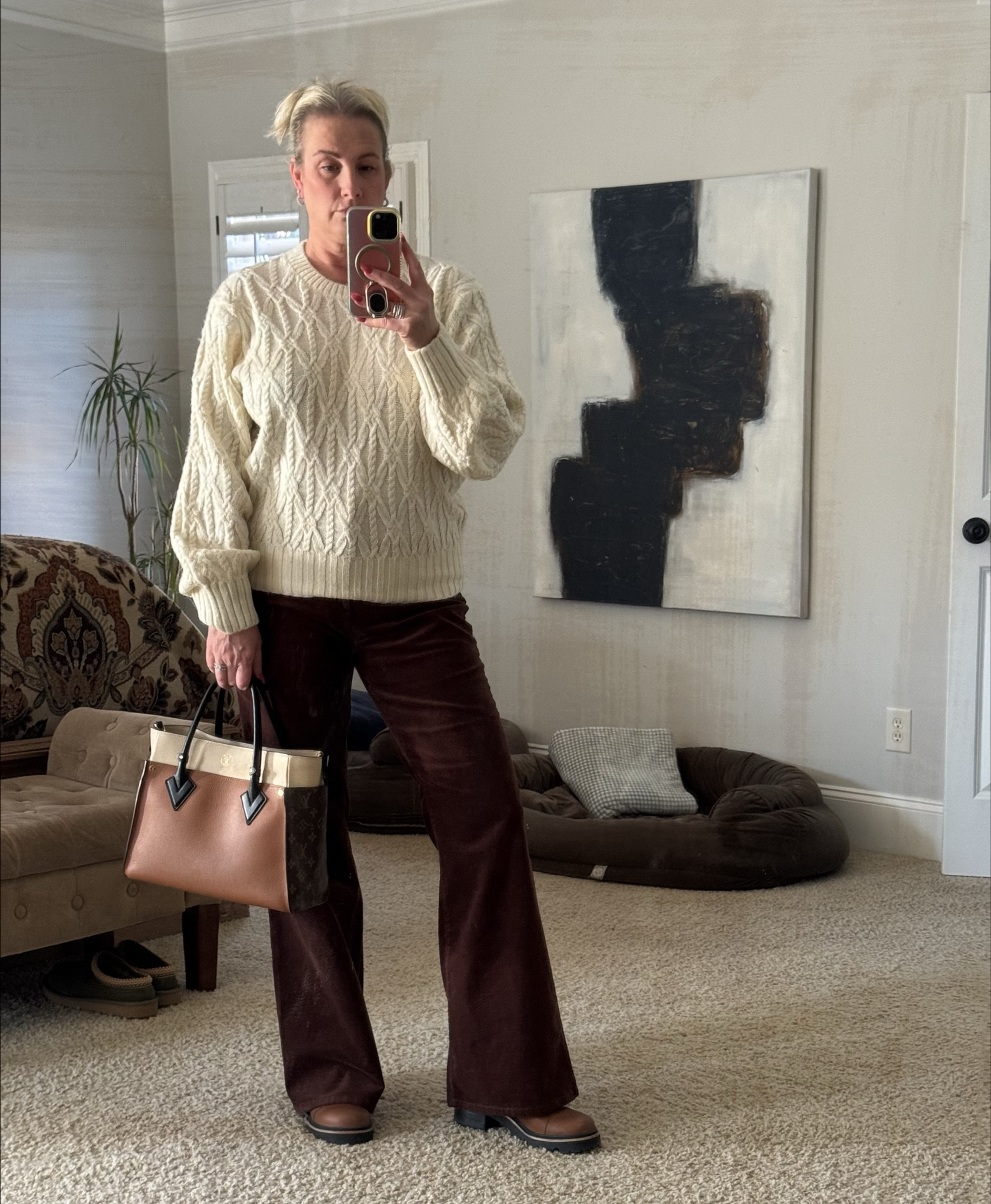 School duties but stay cozy!! #Winteroutfit #Cozyoutfit #Cablesweater #datenight #dressycasual #workwear

#LTKOver40 #LTKMidsize #LTKWorkwear