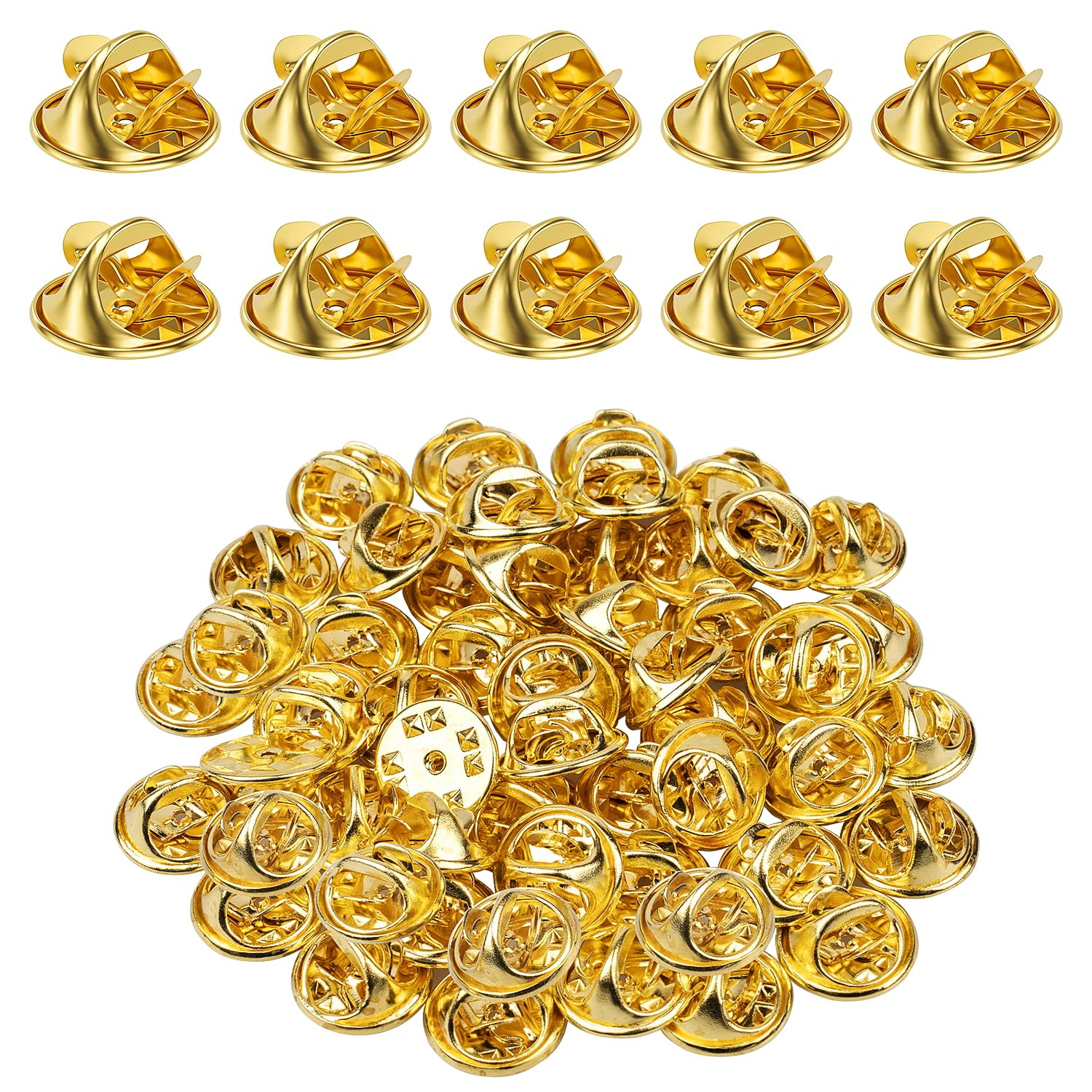 50PCS Metal Locking Pin Backs, Pin Keepers Locking Clasp, Badge Insignia Pin Backs Replacement (S... | Amazon (US)