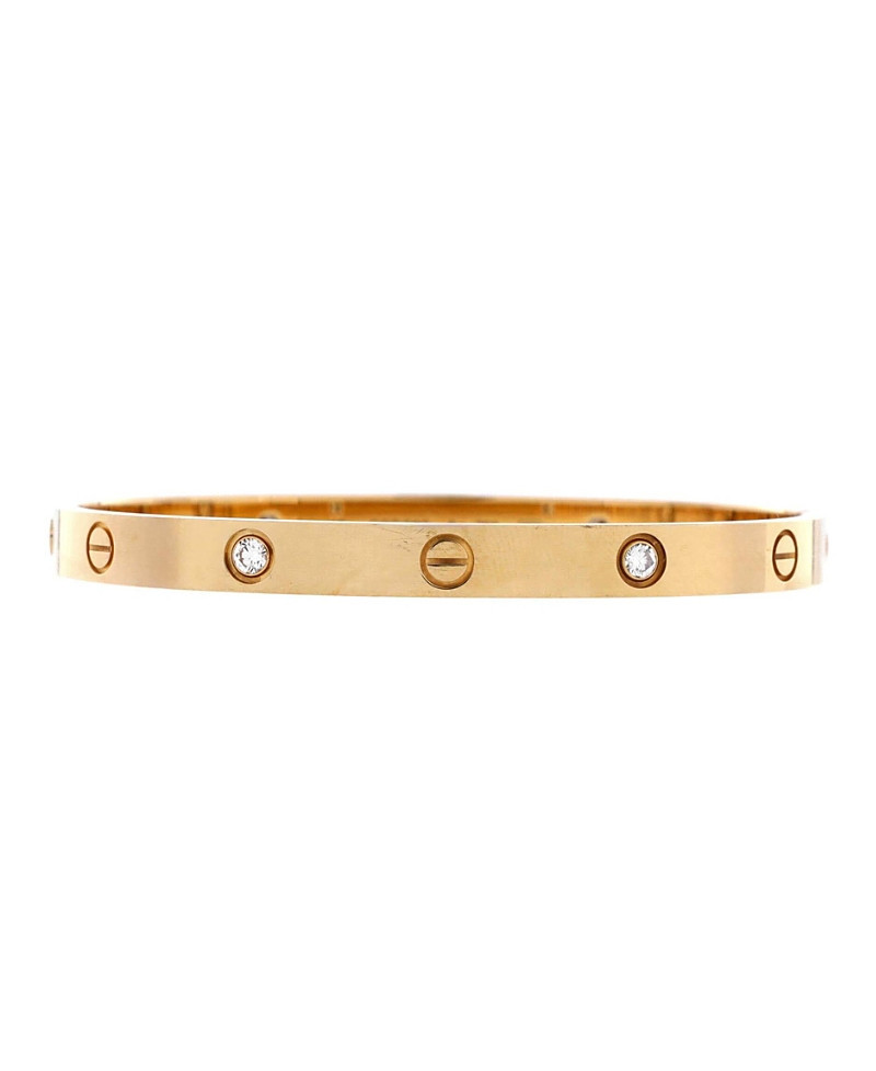 Pre-Owned Cartier Love 4 Diamond Bracelet 18K Gold with Diamonds | Bloomingdale's (US)