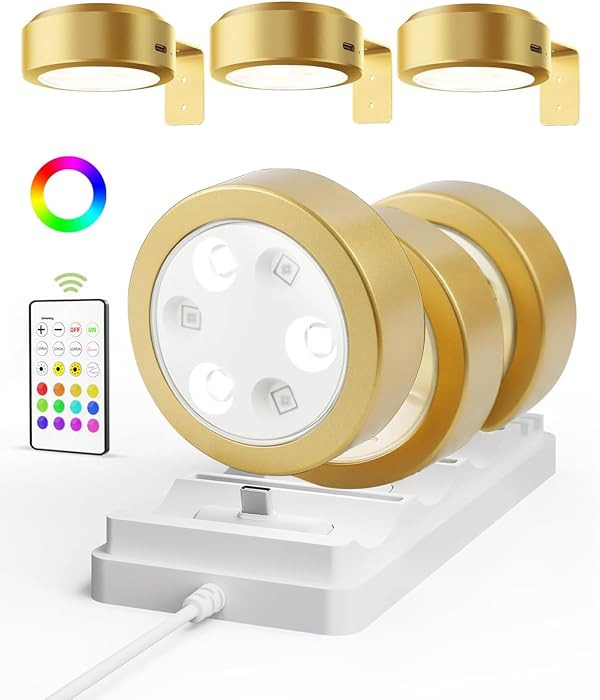 EZVALO Picture Lights for Wall, Rechargeable Battery Magnetic Poster Lights with 3 Color Temps & ... | Amazon (US)