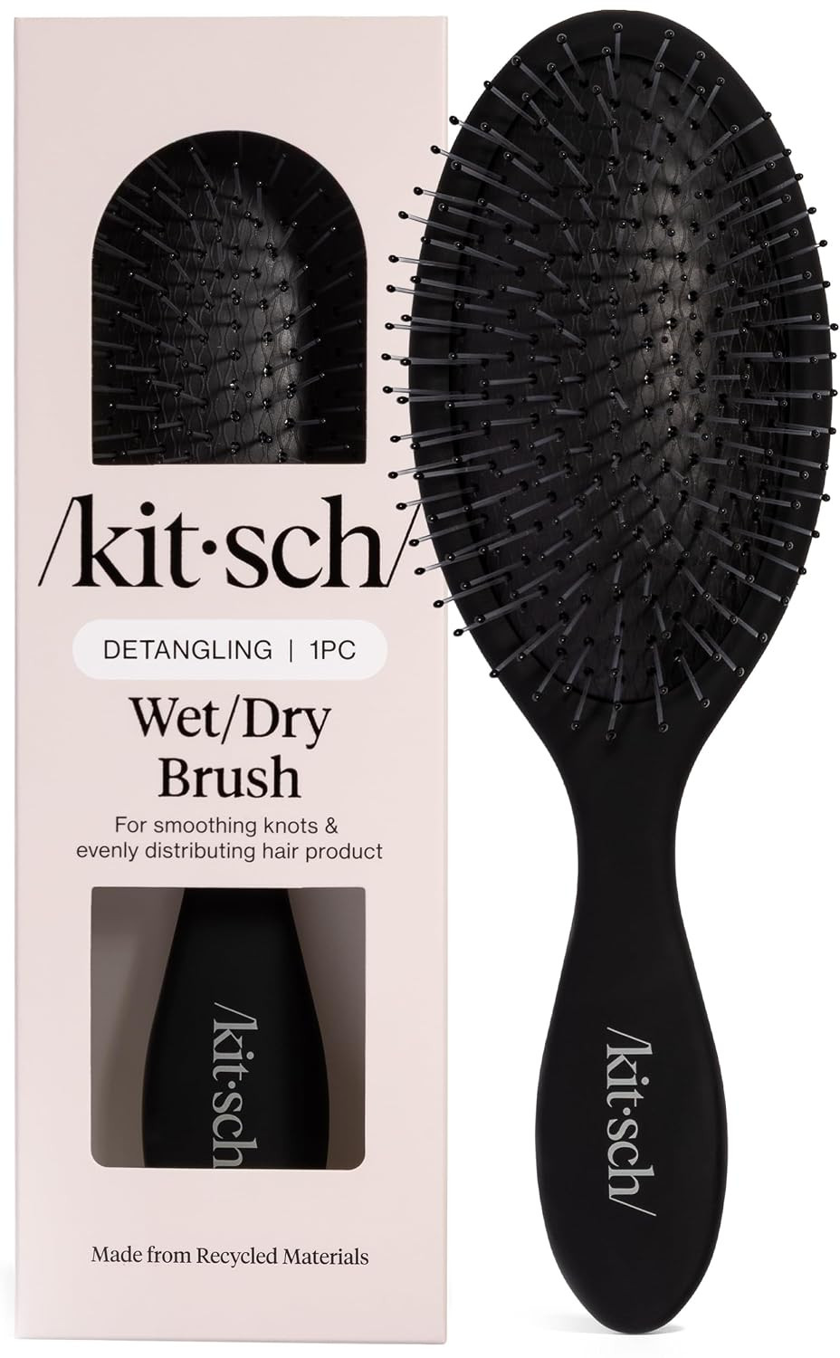 Kitsch Wet Dry Brush Detangler – Hair Brush for Women - Black | Amazon (US)