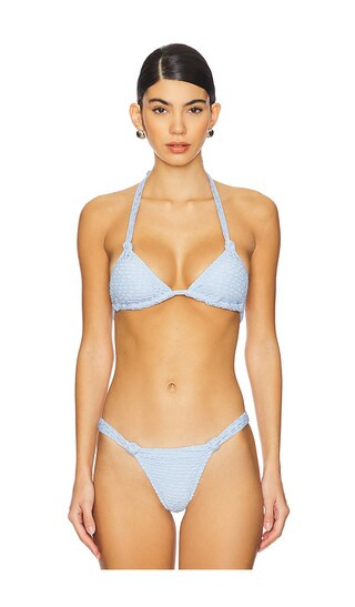 Lee Triangle Bikini Top in Serenade | Revolve Clothing (Global)