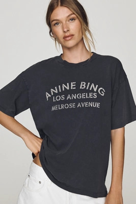 Anine Bing Melrose Stencil Tee | Anthropologie (US)