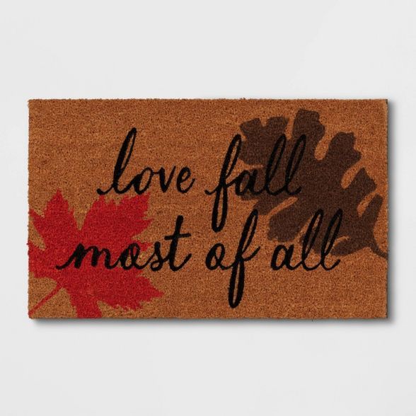 1'6"x2'6" "Love Fall Most of All" Doormat Orange - Threshold™ | Target