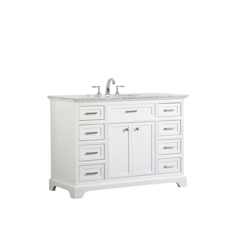 Rossi 48'' Single Bathroom Vanity with Marble Top | Wayfair North America