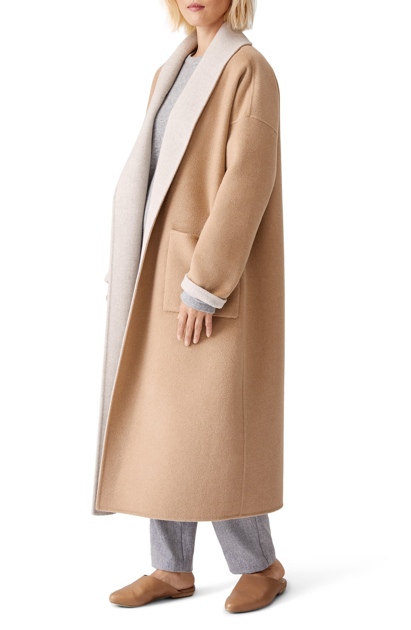 Open Shawl Collar Coat | Nordstrom