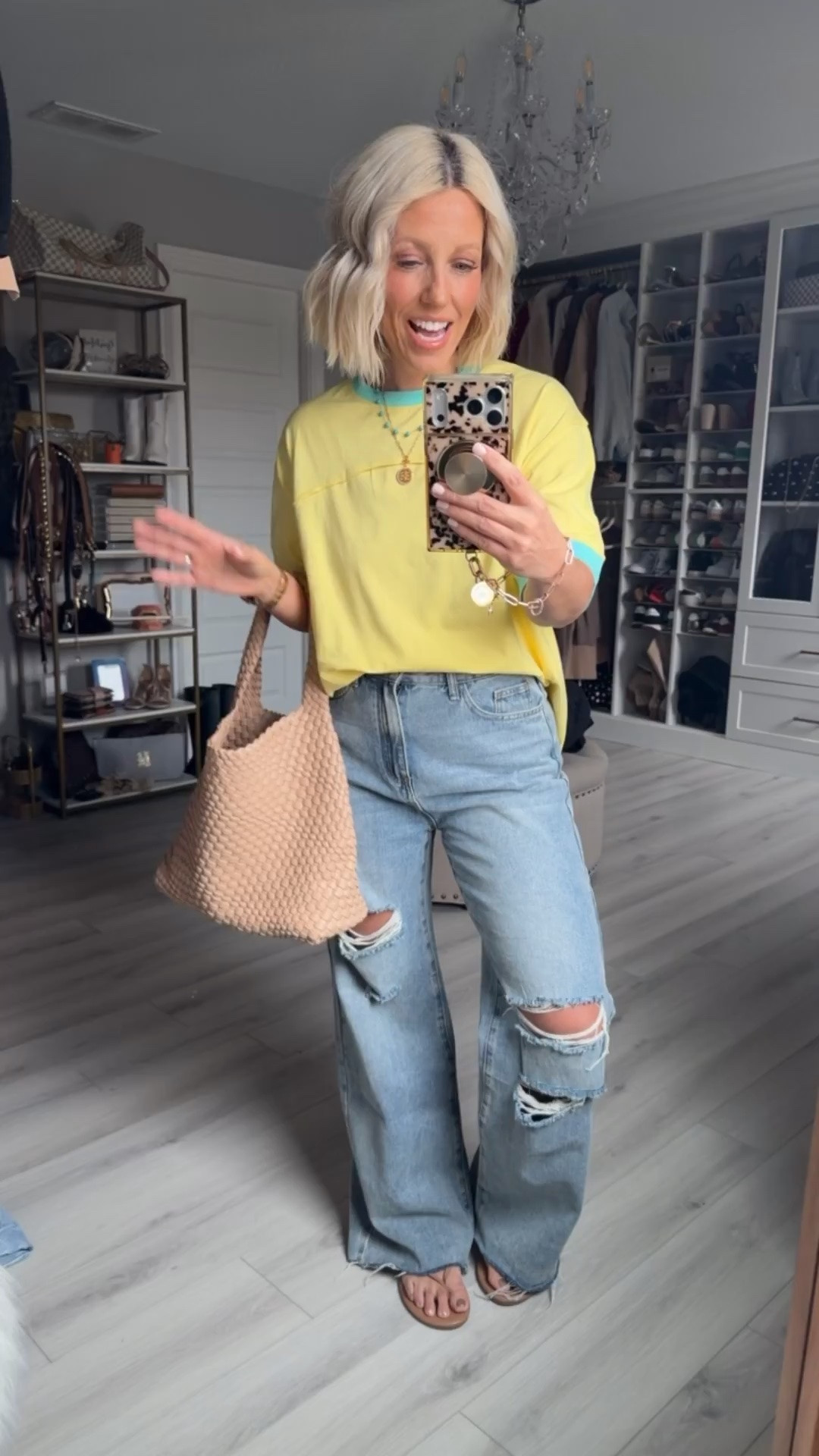 Tee small
Jeans medium (roomy fit)

#LTKSaleAlert #LTKmomlife #LTKSeasonal