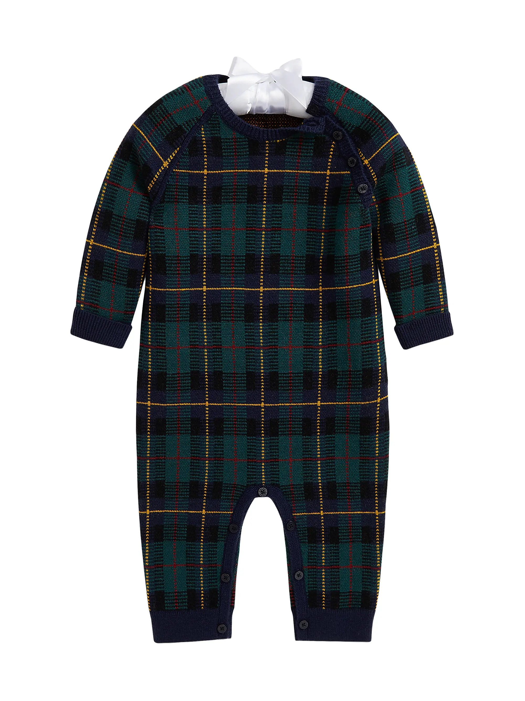 Baby Boy's Wool Plaid Coverall | Saks Fifth Avenue