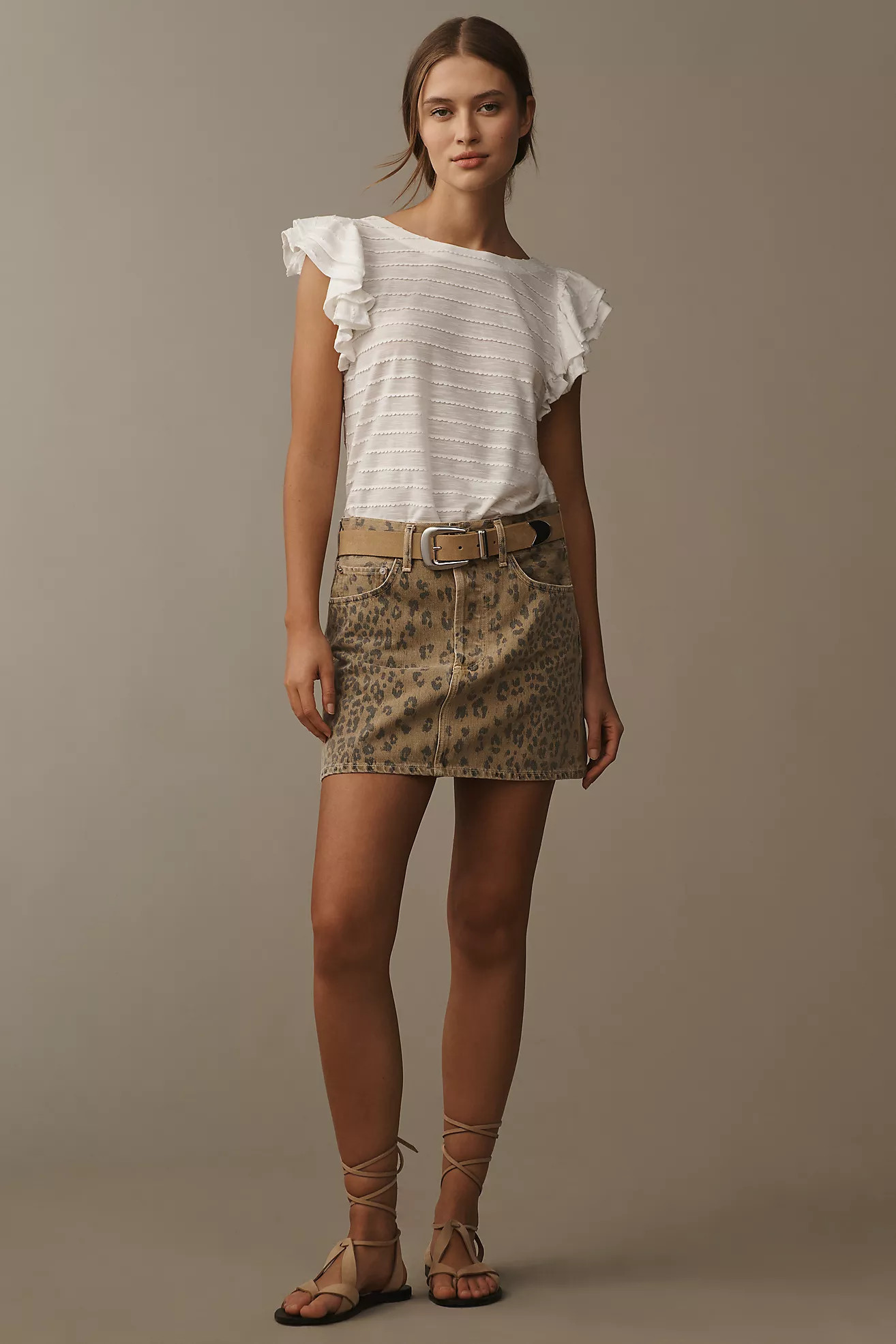 By Anthropologie Flutter-Sleeve Top | Anthropologie (US)