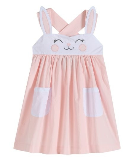 Pink & White Bunny Ears Sleeveless Babydoll Dress - Infant, Toddler & Girls | Zulily