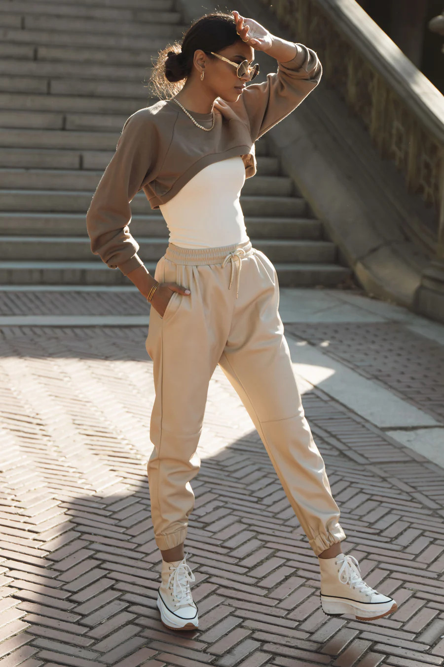 Sahara Vegan Leather Joggers - FINAL SALE | Böhme US