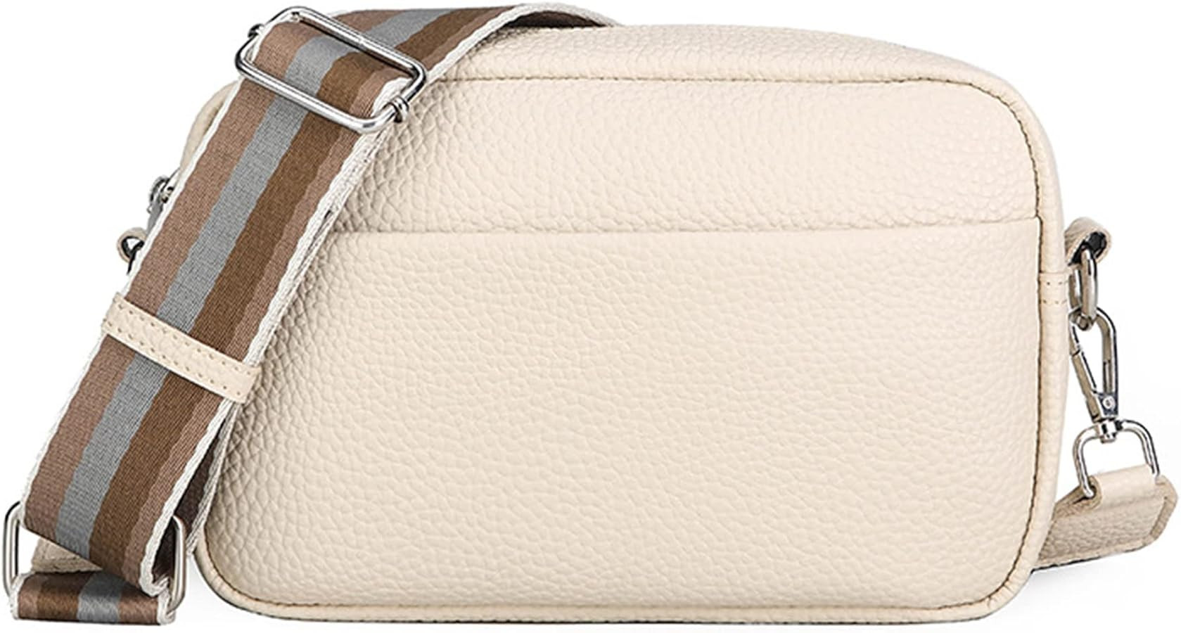 Small Crossbody Bag with Wide Guitar Strap Camera Purse Shoulder Handbag Satchel | Amazon (US)