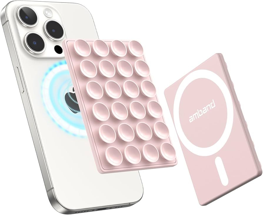 amBand Magnetic Suction Phone Mount for MagSafe Case, Silicone Octo Cup Buddy Sticky Grip Holder ... | Amazon (US)
