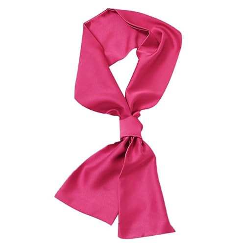 vimate Hot Pink Satin Hair Scarf - Fashion Long Skinny Silk like Neck Scarfs HairBand Headband Purse Scarf for Handbags Handle(Style 62) | Amazon (US)