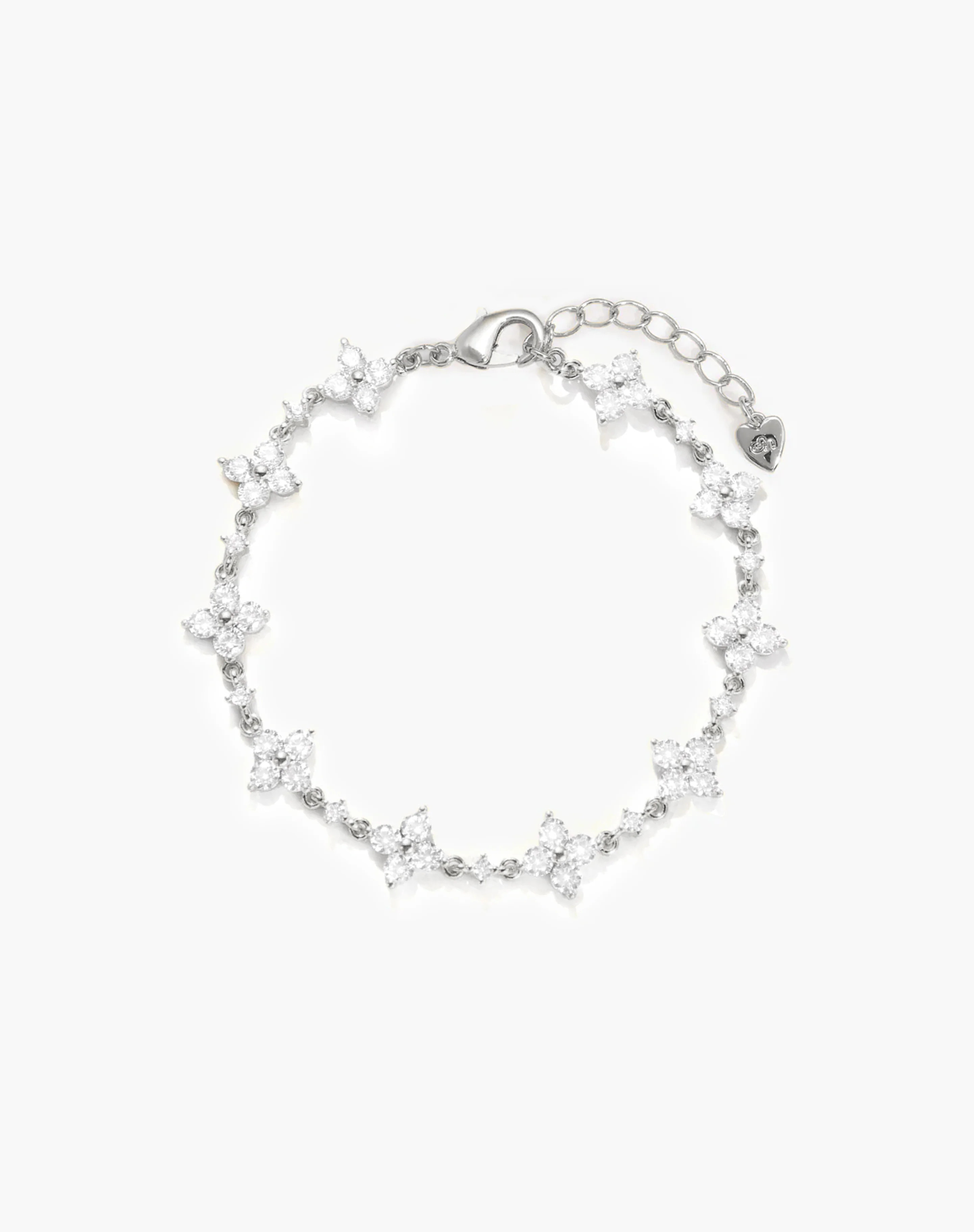 Sparkle Clover Bracelet in Silver | Dainty Lucky Charm | en route jewelry | en route jewelry