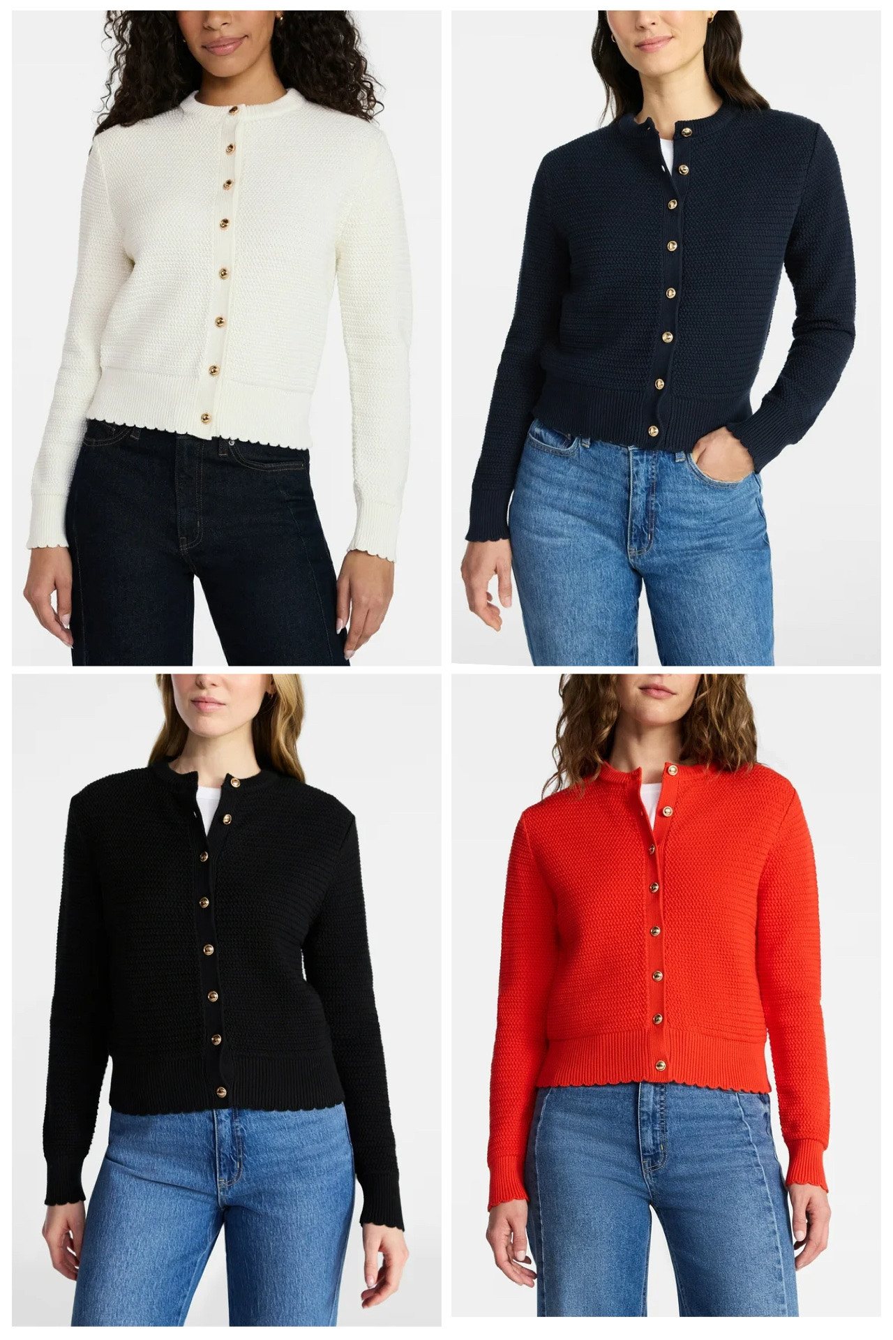 Walmart new arrival, time and tru textured cardigan with gold buttons 

#LTKootd #LTKFindsUnder50