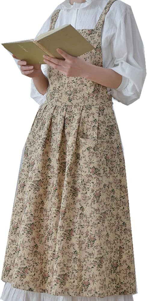 Aprons for Women Womans Retro Vintage Kitchen Cooking Apron with Pockets (Lemon) | Amazon (US)