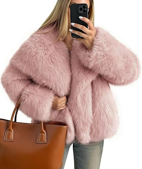 ZESICA Women's Winter Faux Fur Coats Fluffy Jacket 2025 Trendy Long Sleeve Lapel Shaggy Warm Oute... | Amazon (US)