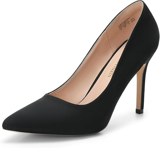 DREAM PAIRS Women's Closed Toe High Heels Dress Pointed Toe Wedding Pump Shoes | Amazon (US)