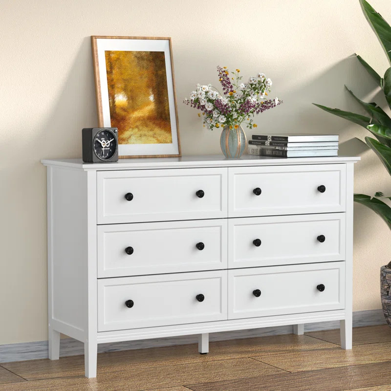 Edelin 6 Drawer 47.25" W Double Dresser | Wayfair North America